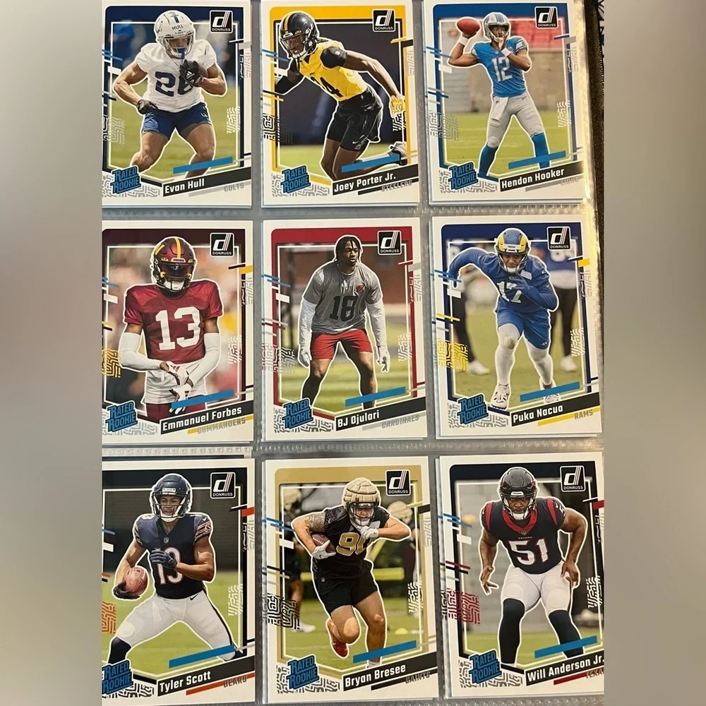 ⭐️ 🏈 2023 Rookie Cards Panini Donruss Football Cards -Over 95 Rated Rookies #B2